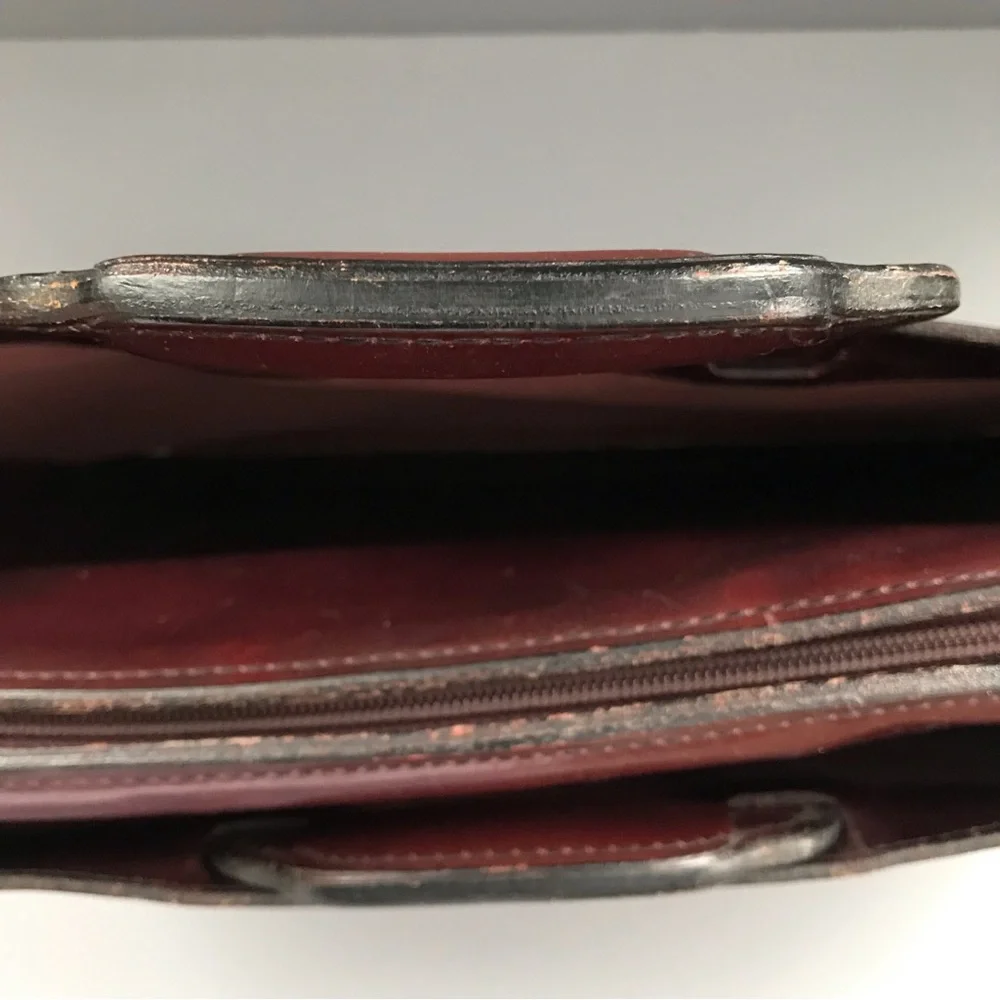 Hartmann Leather Vintage Mahogany Document Executive Briefcase 1940’s Lawyer